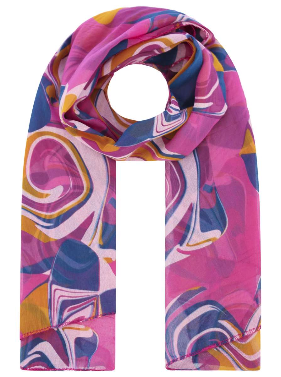 Schal Tuch "Zirkus" Baumwolle Seide Pink
