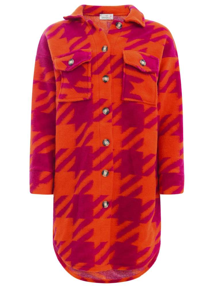 💕 Zwillingsherz Wolljacke "Whistler" Wolle Orange Berry