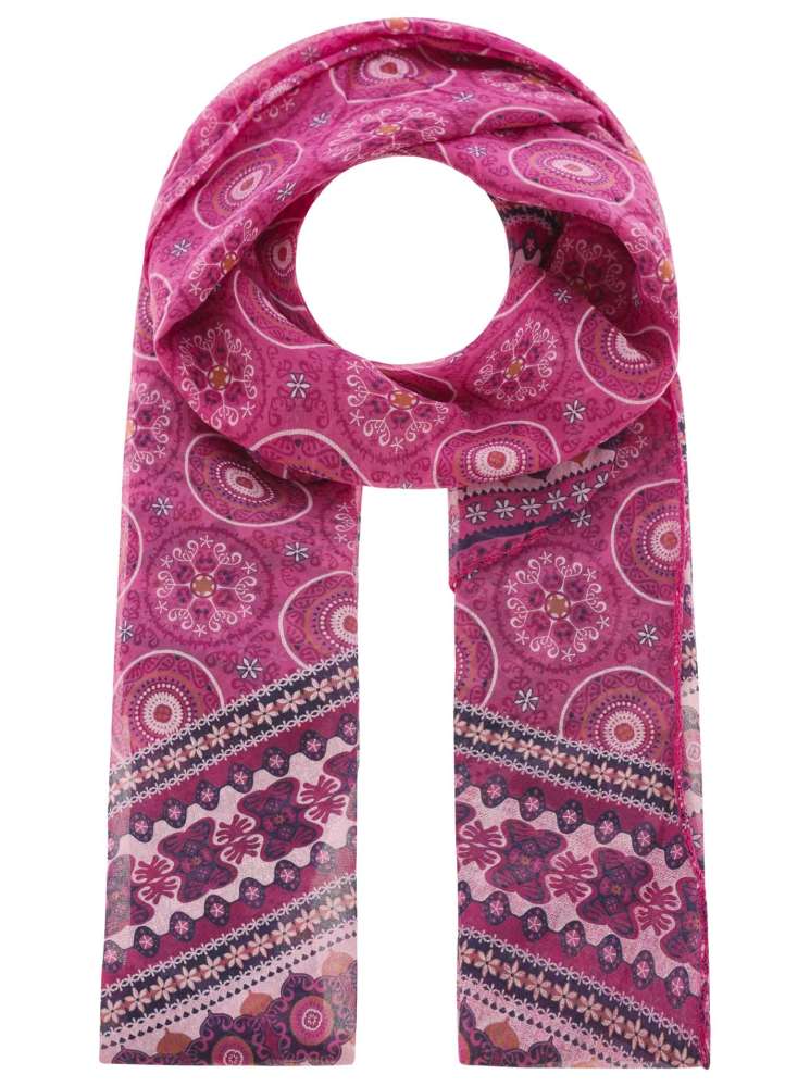 Schal Tuch "Rom" Baumwolle Seide Pink