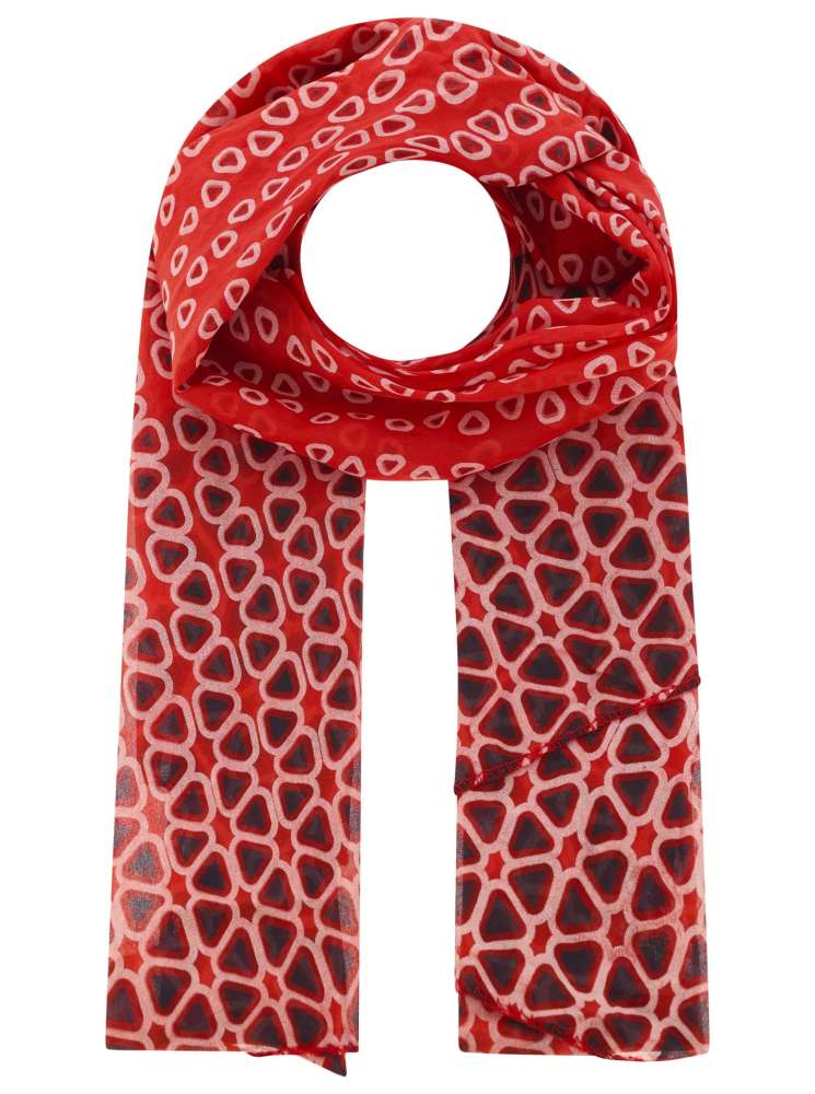 Tuch "Mix & Mix" Baumwolle Seide Rot