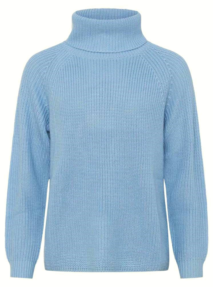 💕Zwillingsherz Pullover Pulli Rolli "Carla" Rollkragen Wolle Blau