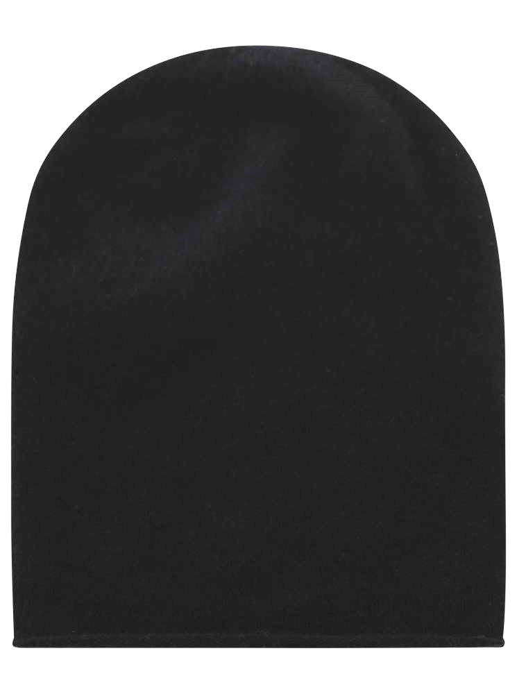 💕 Zwillingsherz Herren Mütze Beanie 100 % Kaschmir Schwarz