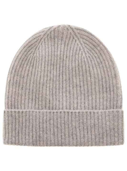 💕 Zwillingsherz Mütze "Ribbon Pattern" 100 % Kaschmir Umschlag Hellgrau