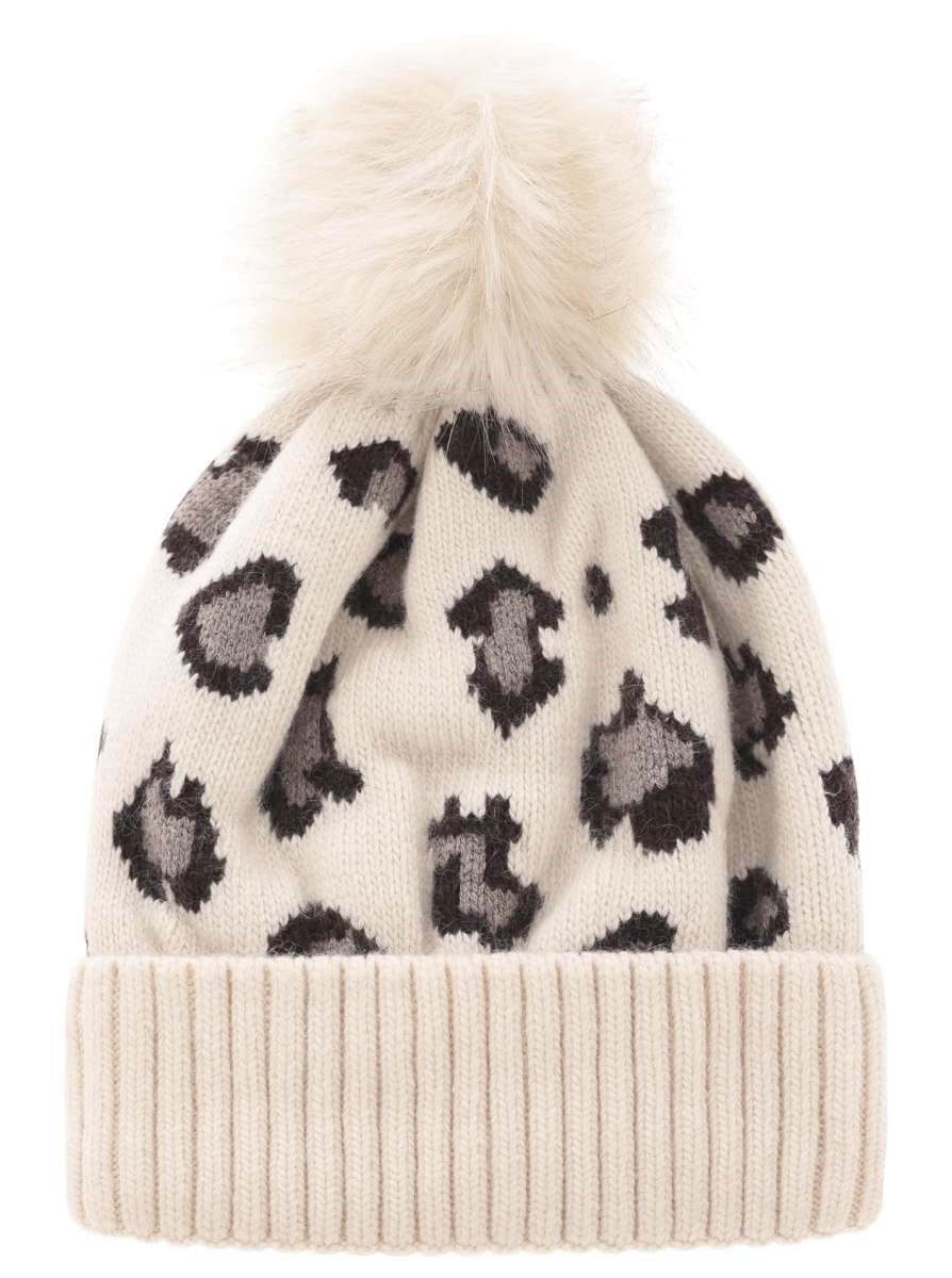 💕 Zwillingsherz Mütze "Leo" Bommelmütze Wolle Beige