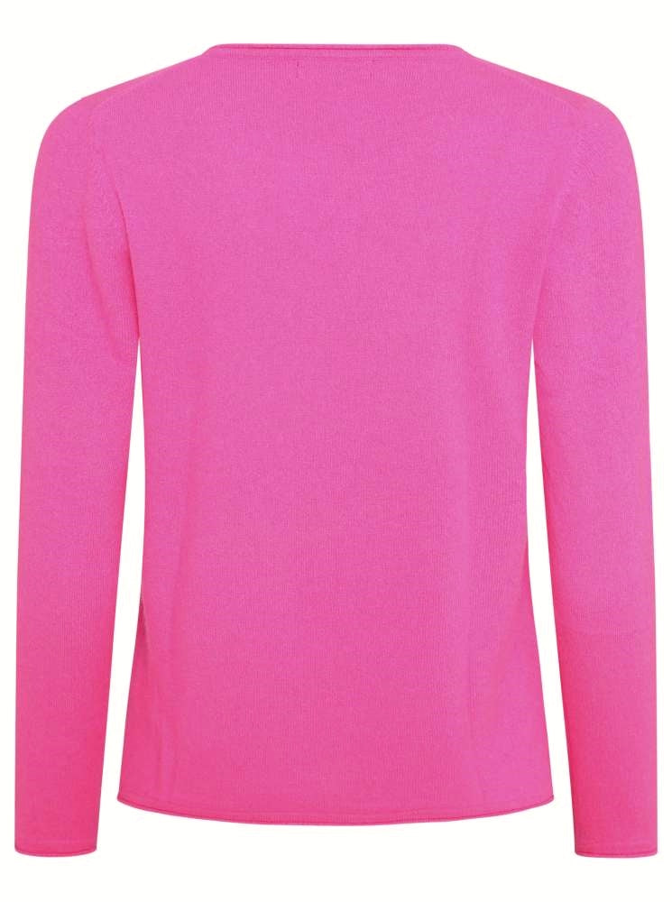 đź’• Zwillingsherz Pullover Pulli "Rundhals" 100 % Kaschmir Cashmere Neonpink