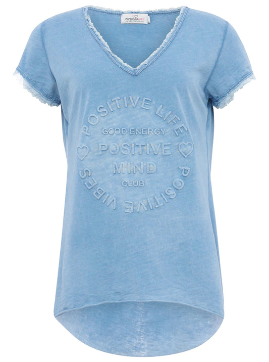 💕 Zwillingsherz Shirt "Tail" Blau