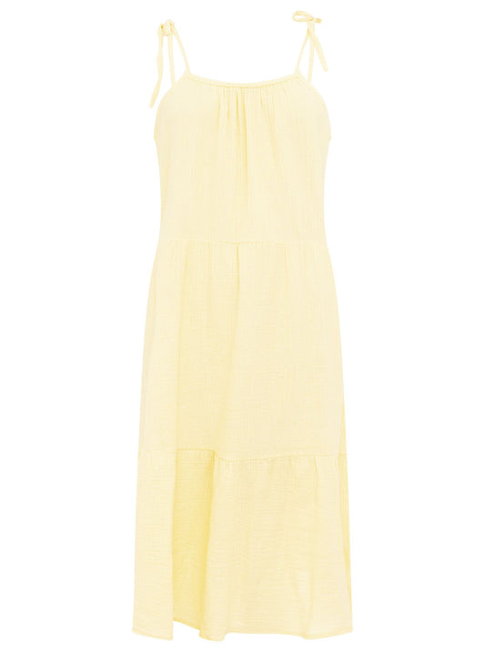 💕 Zwillingsherz Kleid "Spaghettiträger" Maxikleid Gelb