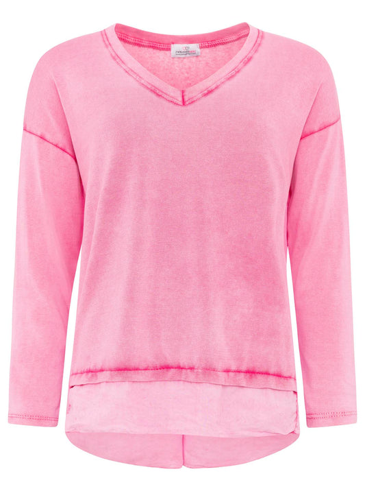 💕 Zwillingsherz Sweatshirt "Washed Out" Oversized Pink