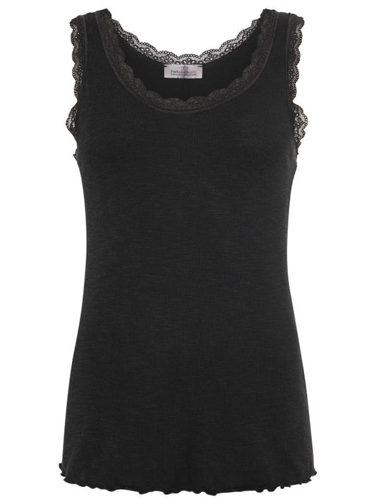 💕 Zwillingsherz Top "Spitze" Schwarz