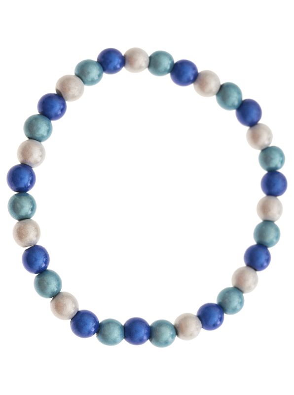 đź’• Zwillingsherz Armband "Kleine leuchtende Perlen" Blau