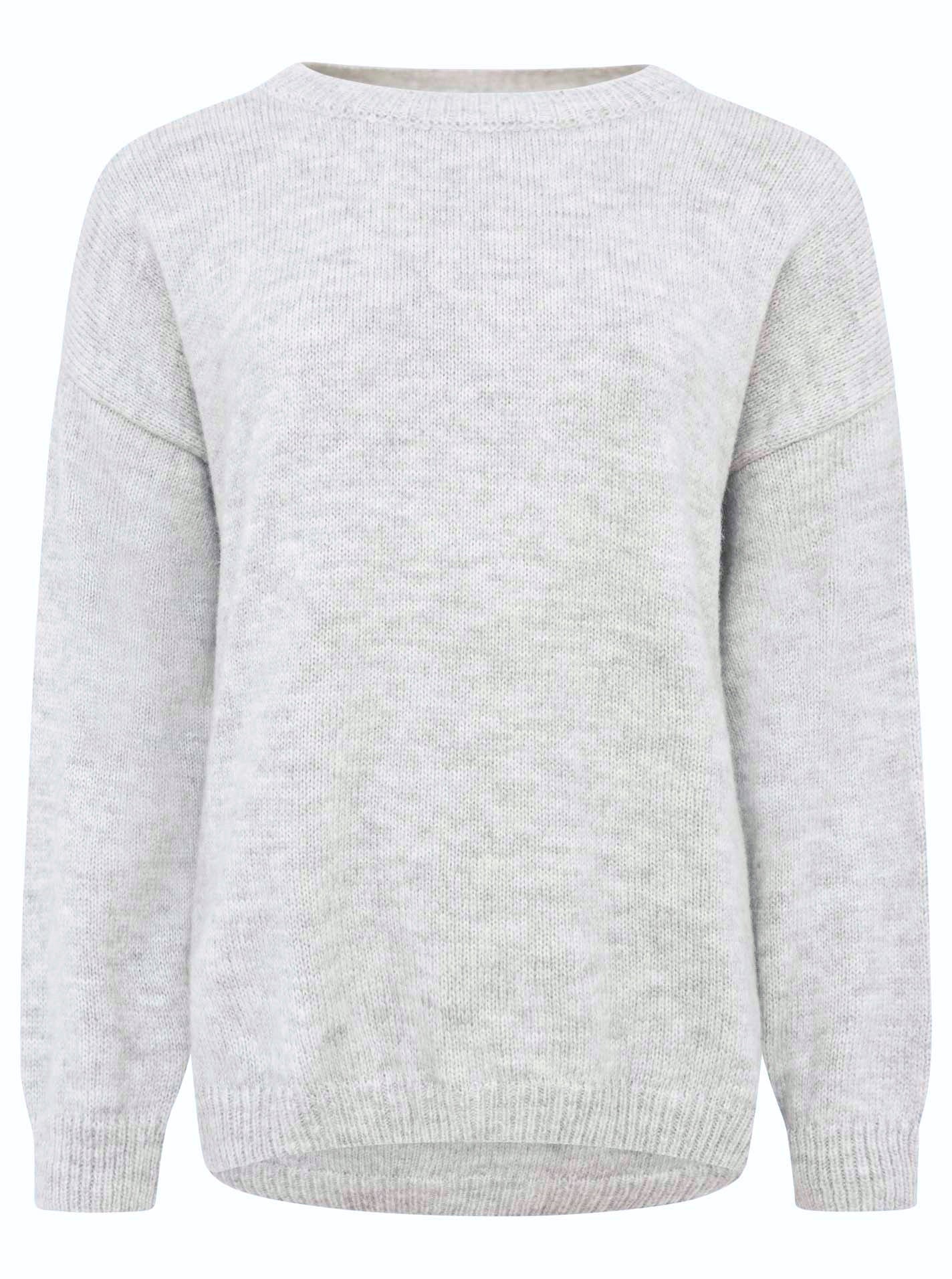 💕 Zwillingsherz Oversized Strick Pullover "Berlin" Grau