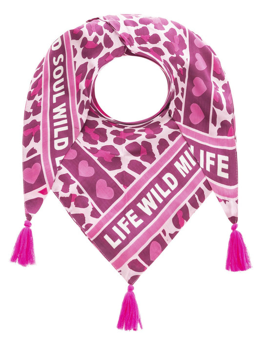 💕 Zwillingsherz Dreieckstuch "Life Wild" 100 % Viskose nachhaltig Beere