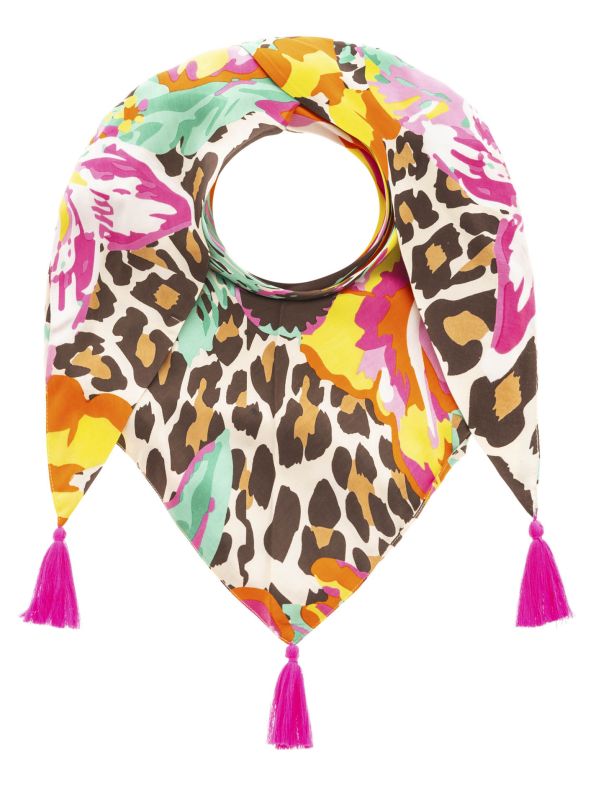 💕 Zwillingsherz Dreieckstuch "Leo Jungle" Bunt 100 % Viskose nachhaltig