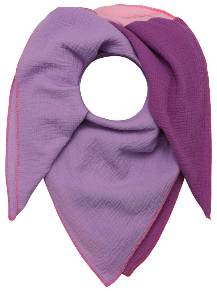 💕 Zwillingsherz Dreieckstuch "Nikita" Musselin Viereck Flieder Lavendel Rosa