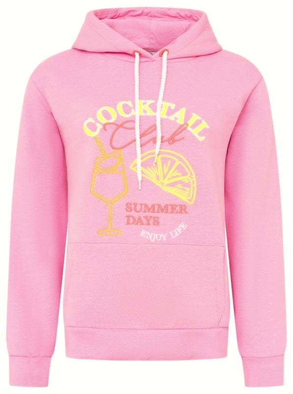 đź’• Zwillingsherz Sweatshirt Hoodie "Cocktail Club" Sweater Baumwolle Rosa