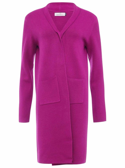 💕 Zwillingsherz Strickjacke "Jessy 2.0" Kragen Magenta