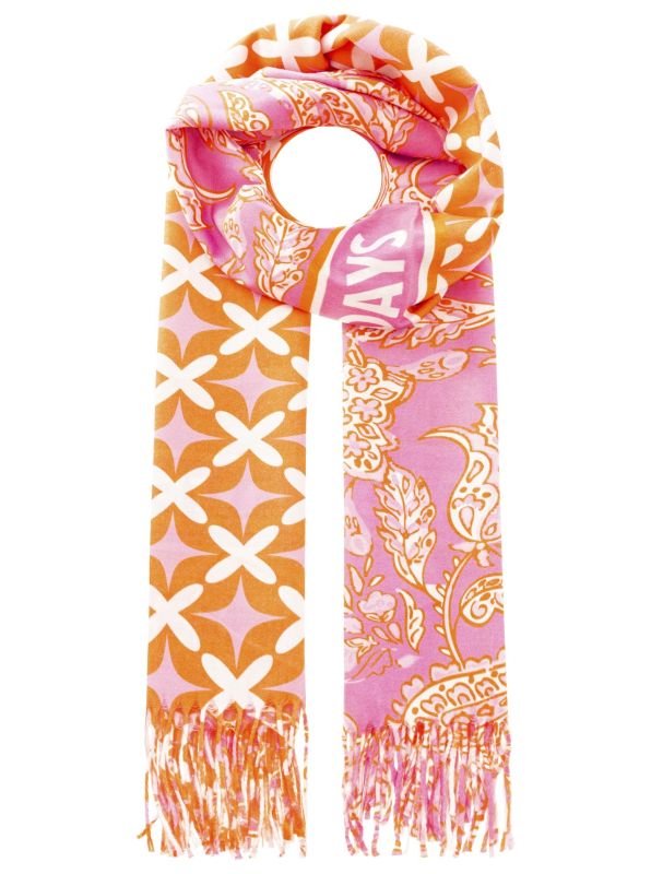 đź’• Zwillingsherz Schal "Grafischer Paisley Mix" Pink