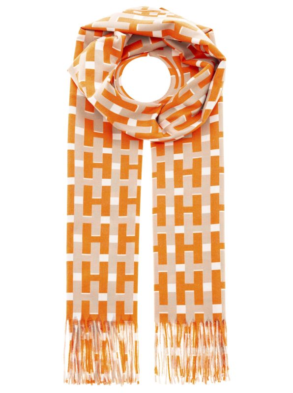 đź’• Zwillingsherz Schal "H-Grafisch" Orange