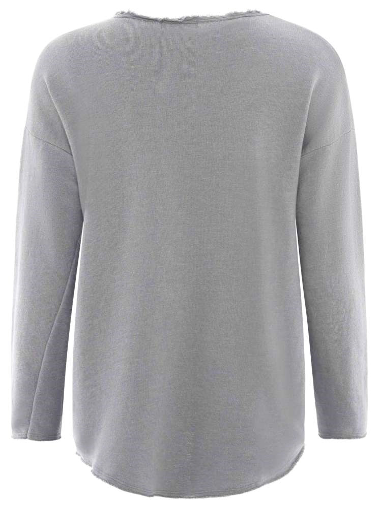 đź’• Zwillingsherz Pullover Pulli "Elisabeth" Baumwolle Dunkelgrau