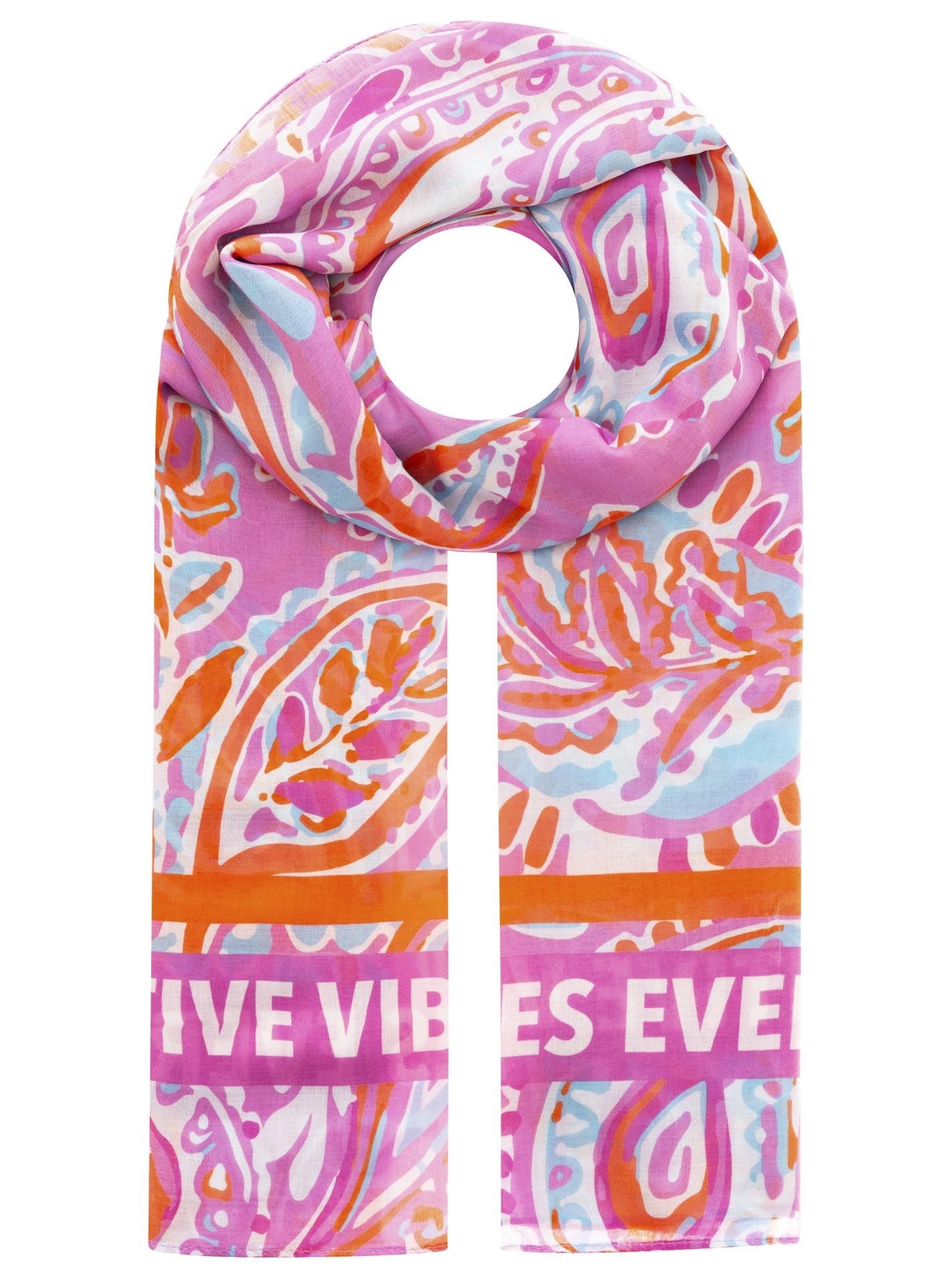 đź’• Zwillingsherz Schal "Paisley" Viskose Mix Pink