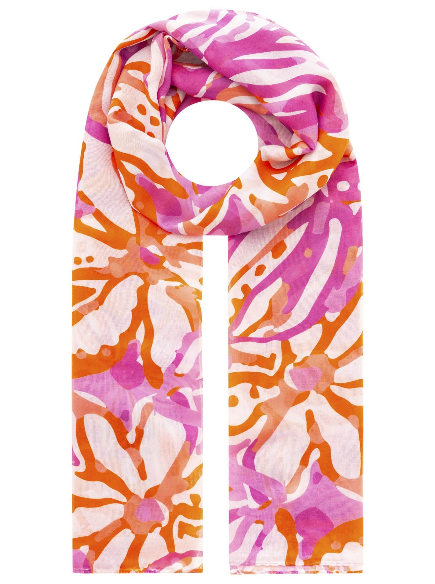 đź’• Zwillingsherz Schal "Flower Paradise" Viskose Mix Pink