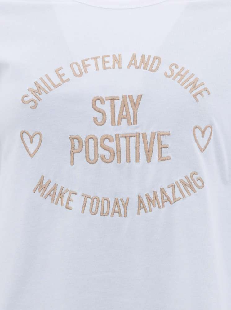 đź’• Zwillingsherz Shirt "Alexia" WeiĂź Beige