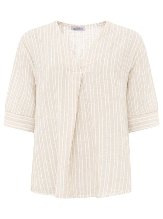 💕 Zwillingsherz Bluse "Streifen" Beige