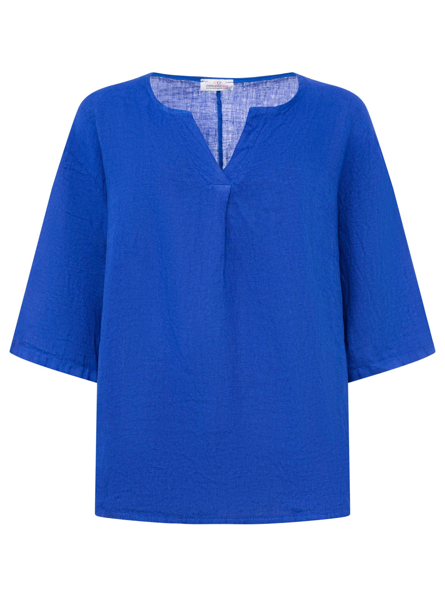 💕 Zwillingsherz 100 % Leinen Bluse "V-Schnitt"