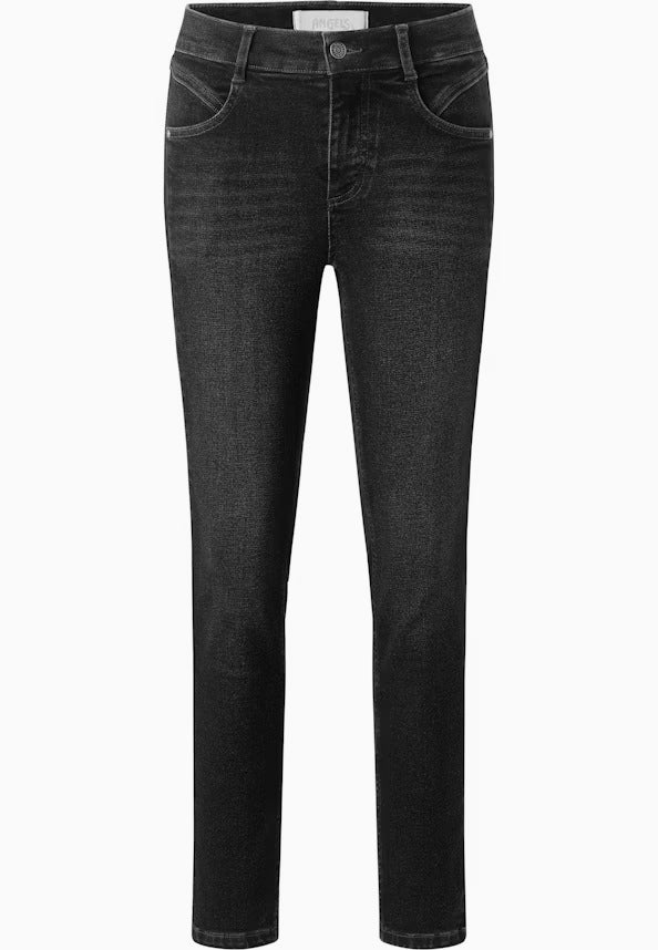 Angels Jeans Ornella 5 Pocket verkürzt Seam Black used