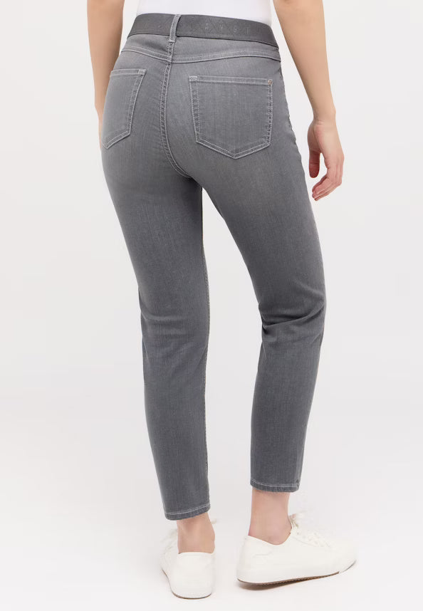 Angels Jeans Ornella 5 Pocket verkürzt Mid Grey used