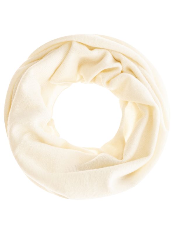 đ Zwillingsherz Loop 100 % Cashmere "Uni" Kaschmir Creme