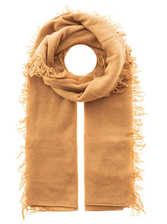 💕 Zwillingsherz XXL "Fransenschal" 100 % Cashmere Schal Kaschmir Camel
