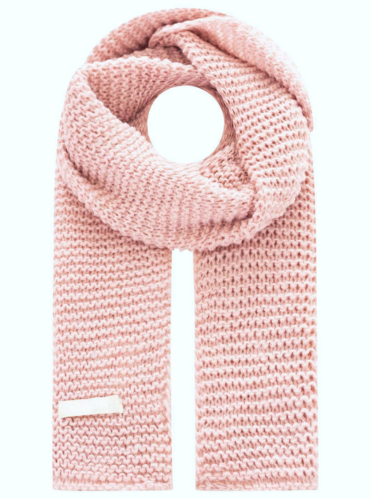 💕 Zwillingsherz Schal Grobstrick "Uni & Patch" Altrosa