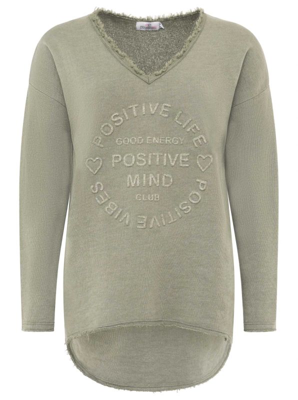 đź’• Zwillingsherz Pullover Pulli "Elisabeth" Baumwolle Salbei