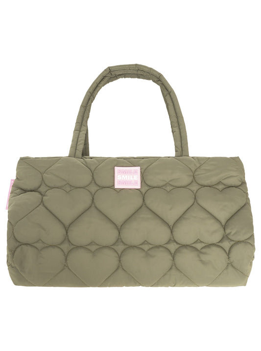 💕 Zwillingsherz Tasche Stepptasche "Smile" Khaki
