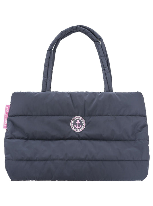 💕 Zwillingsherz Tasche Stepptasche "Anker Moin" Navy