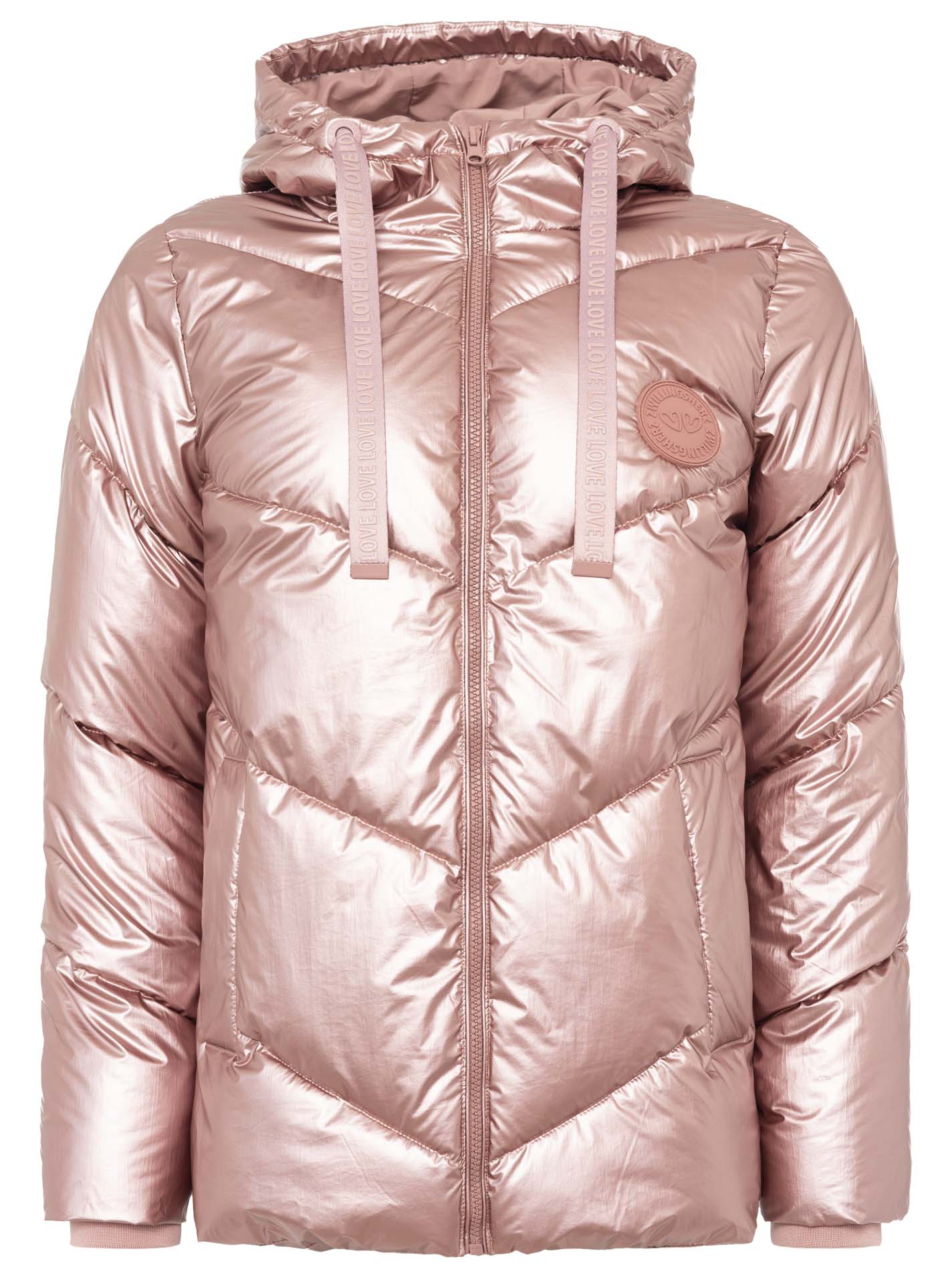 💕 Zwillingsherz Jacke "Metallic" kurz Metallic-Rosé