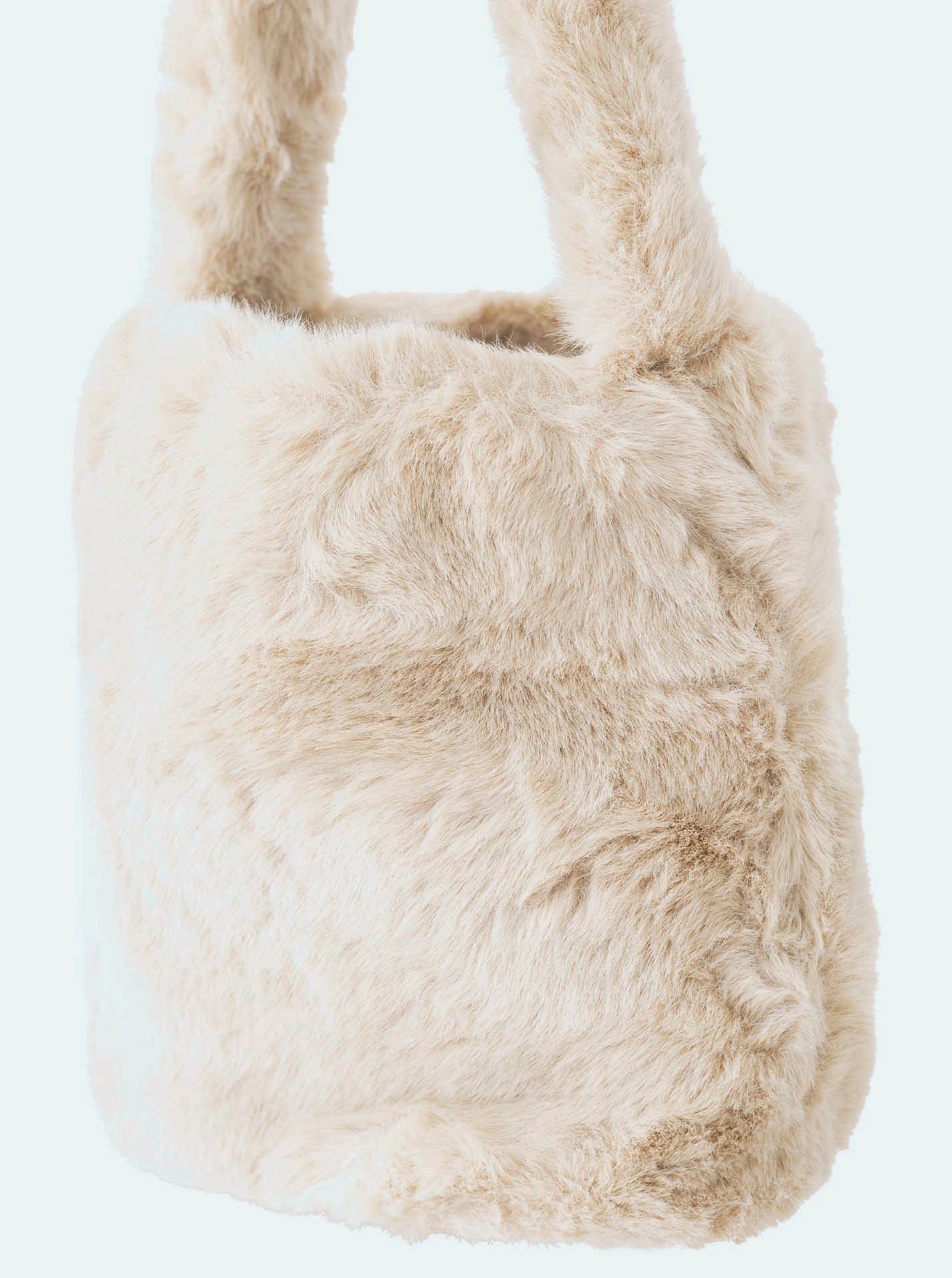 Beutel "Flausch Uni" Beuteltasche Creme
