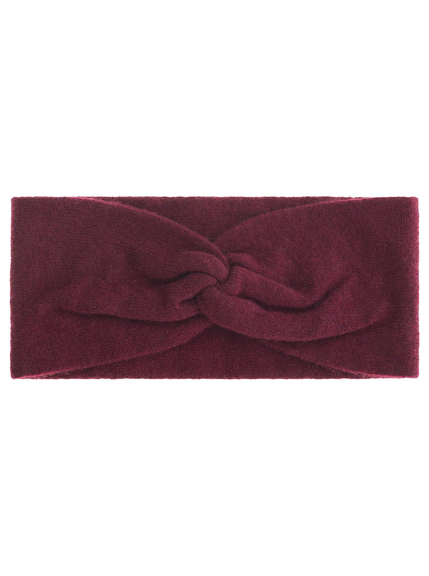 💕 Zwillingsherz Stirnband 100 % Cashmere "Knoten" Kaschmir Bordeaux