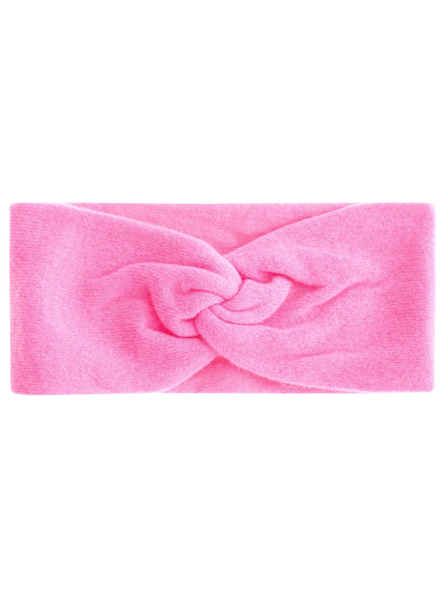 💕 Zwillingsherz Stirnband 100 % Cashmere "Knoten" Kaschmir Bubblegum