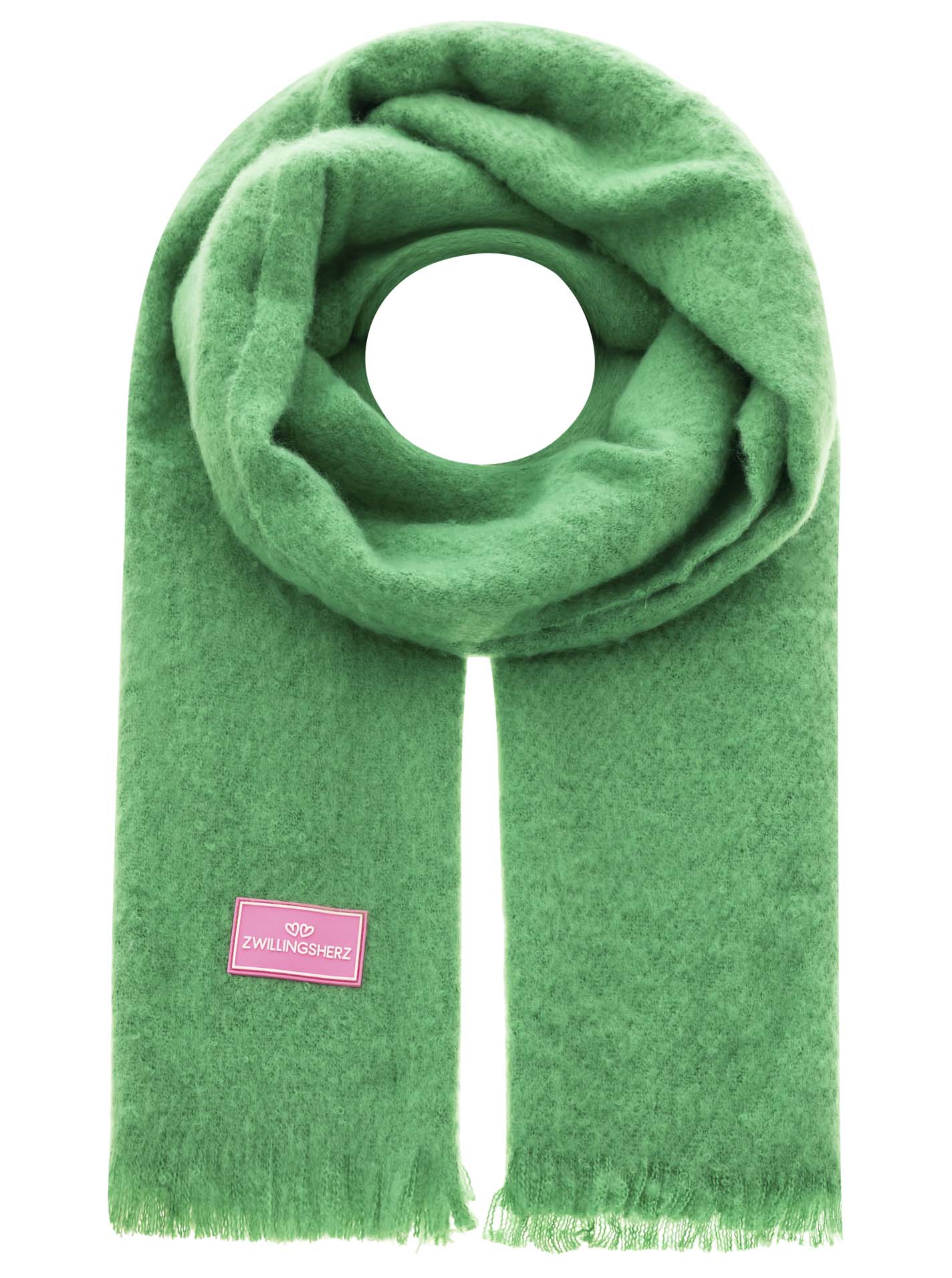 💕 Zwillingsherz Schal "Flauschig" Grün