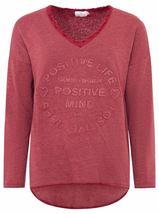 💕 Zwillingsherz Pullover Pulli "Elisabeth" Baumwolle Bordaux