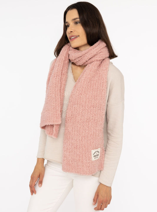 💕 Zwillingsherz Schal Kuschelschal "Uni & Happy Vibes" Altrosa