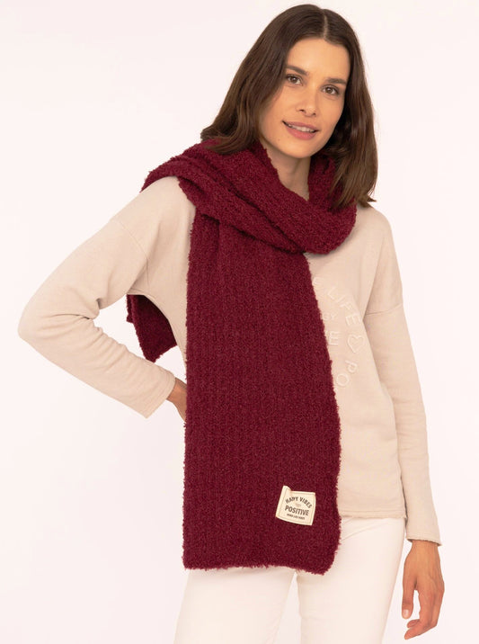 💕 Zwillingsherz Schal Kuschelschal "Uni & Happy Vibes" Bordeaux