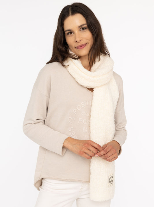 💕 Zwillingsherz Schal Kuschelschal "Uni & Happy Vibes" Creme