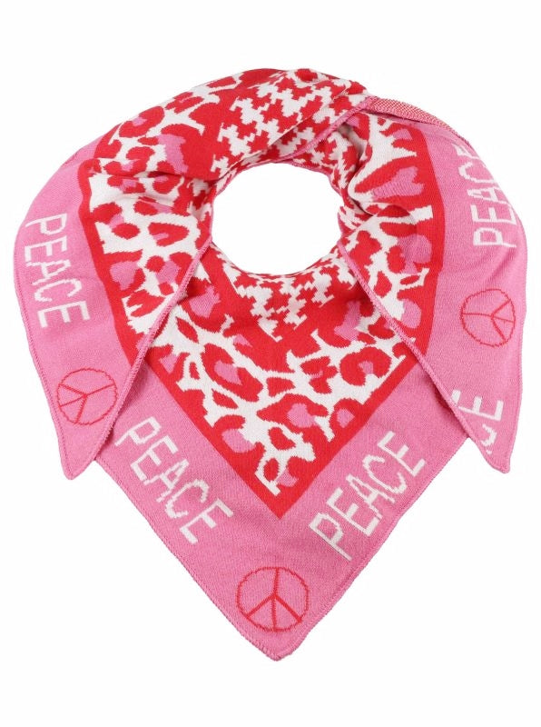 Zwillingsherz Dreieckstuch "Stay Wild" Baumwolle Pink