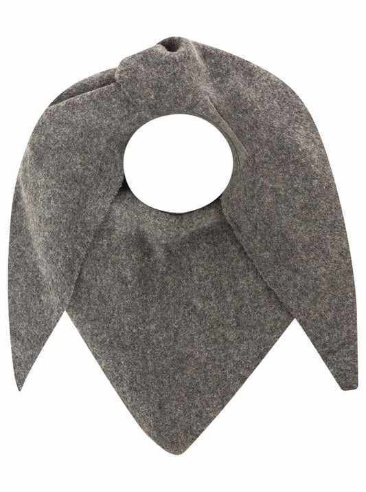 💕 Zwillingsherz Dreieckstuch "Wollmix Uni" Anthrazit