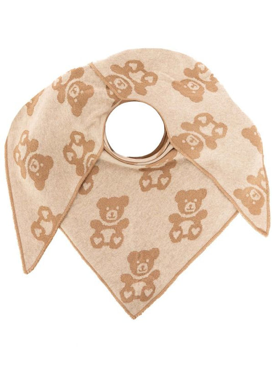💕 Zwillingsherz Dreieckstuch "Teddy Herz" Baumwolle Beige