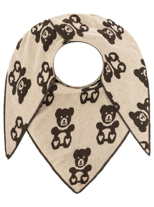 💕 Zwillingsherz Dreieckstuch "Teddy Herz" Baumwolle Braun