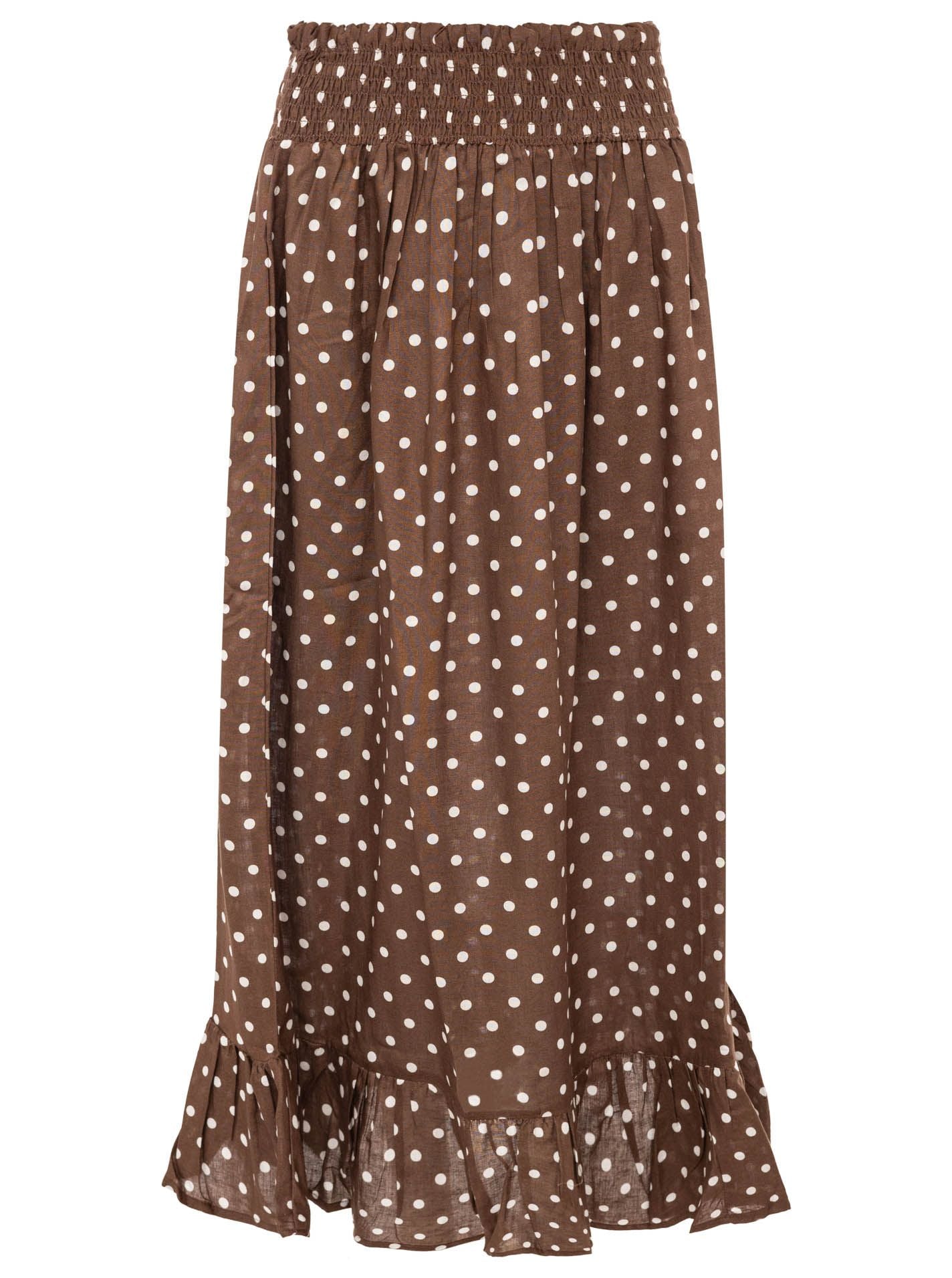 💕 Zwillingsherz Rock "Classic Dots" Braun